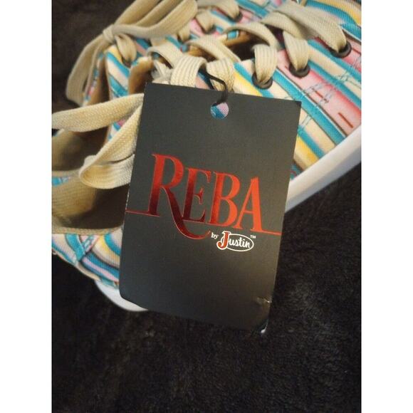 JUSTIN By Reda Sneakers Aztec Canvas Western Shoes Size 8.5 M NWT - Picture 8 of 10